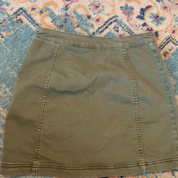 Free People Denim Green Skirt - Picture 3 of 4